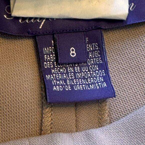 Ralph Lauren Purple Label Wool Crepe Stretch Flat Front Pants Pink Women's 8 - Picture 6 of 13